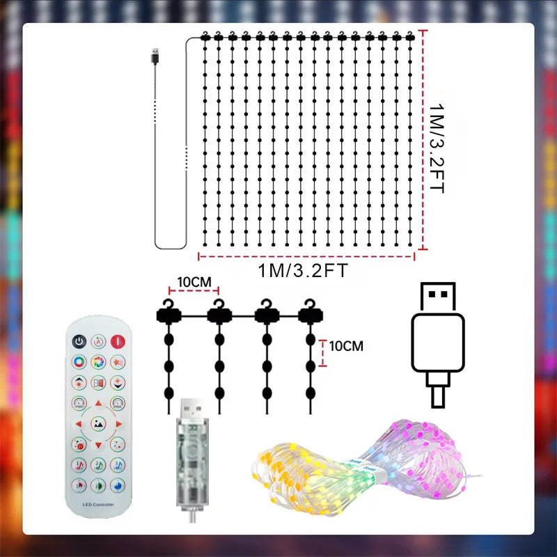 GlowWave Curtain Lights