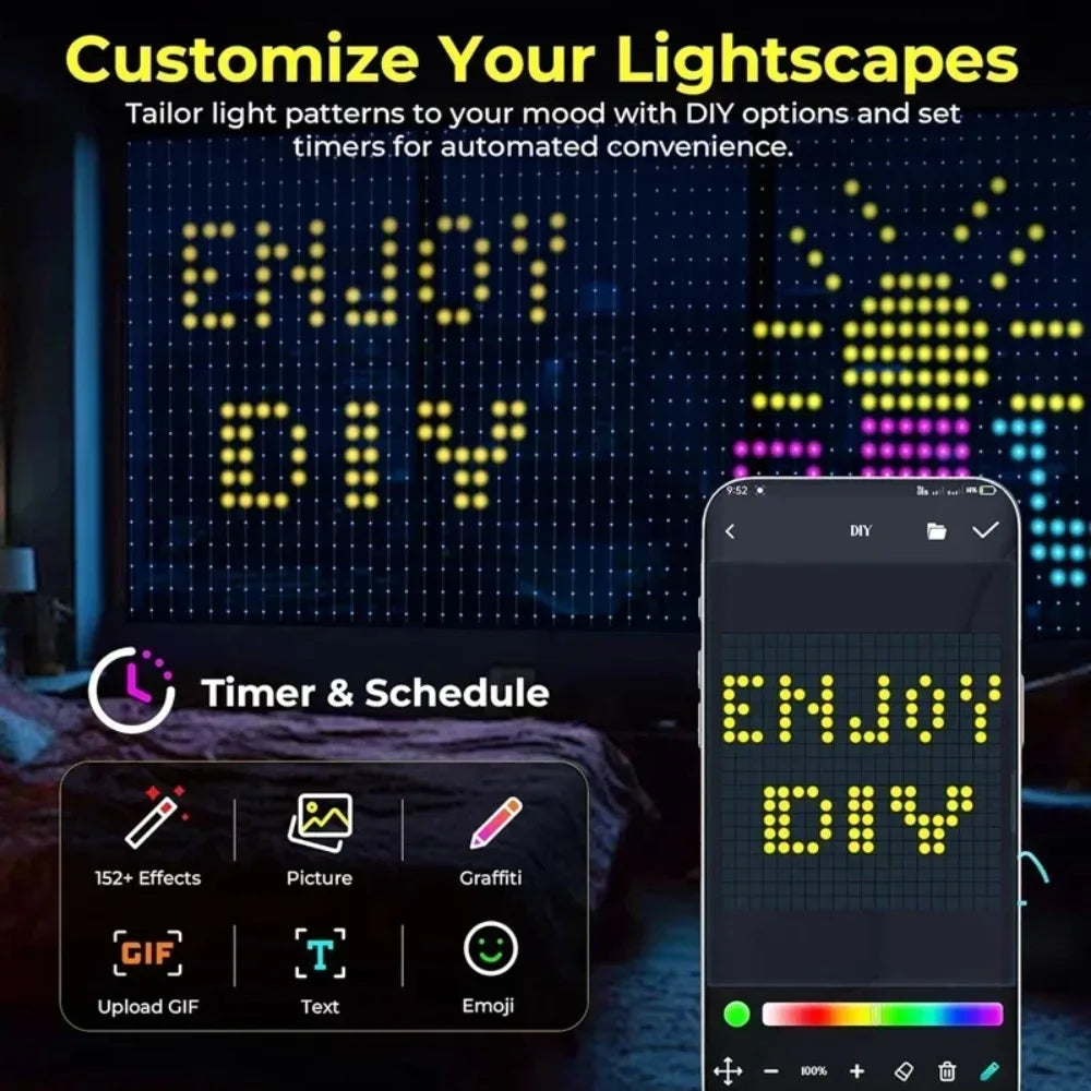 GlowWave Curtain Lights