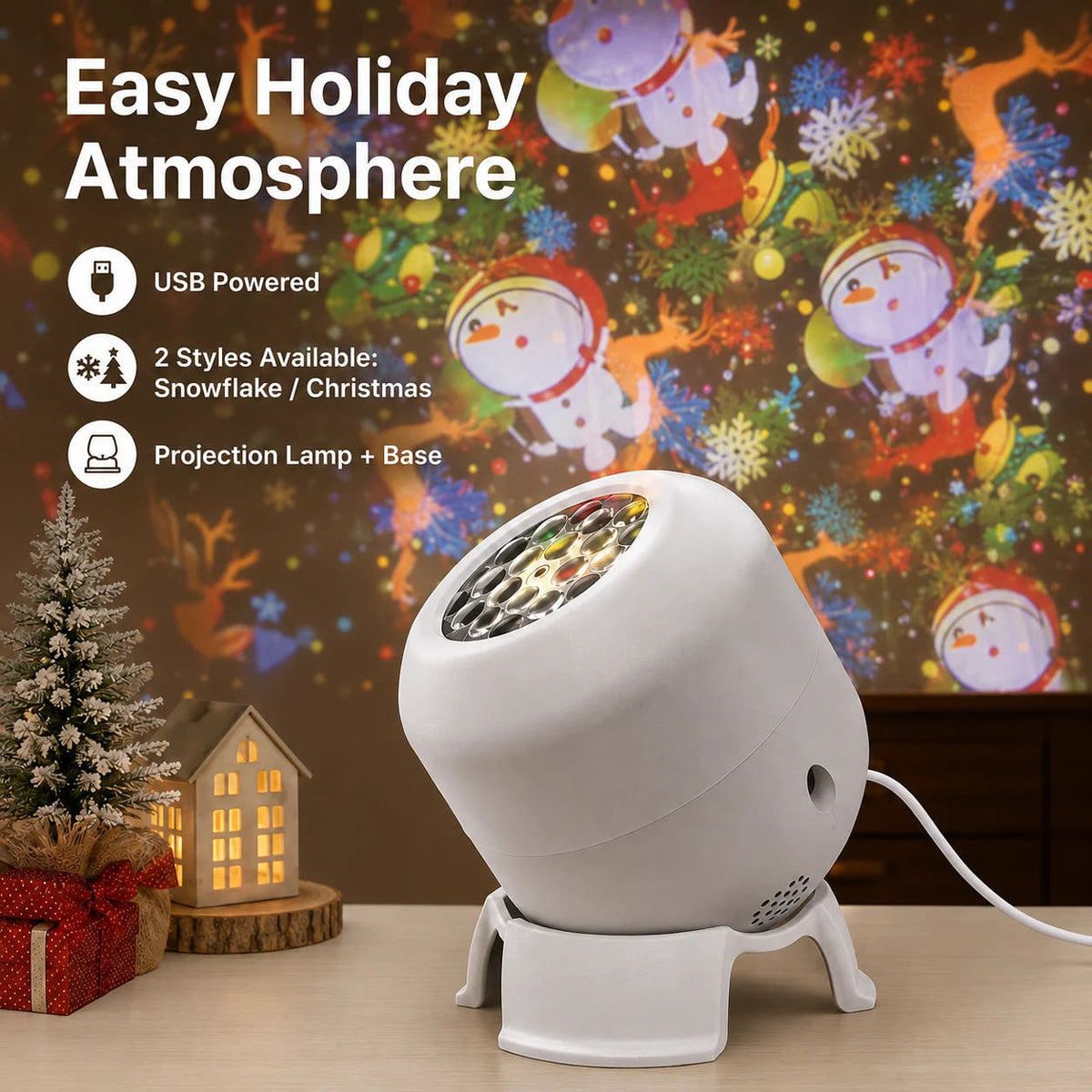 Christmas Snowflake Projector Light