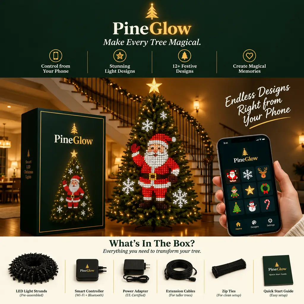 PineGlow Smart Christmas Tree Lights