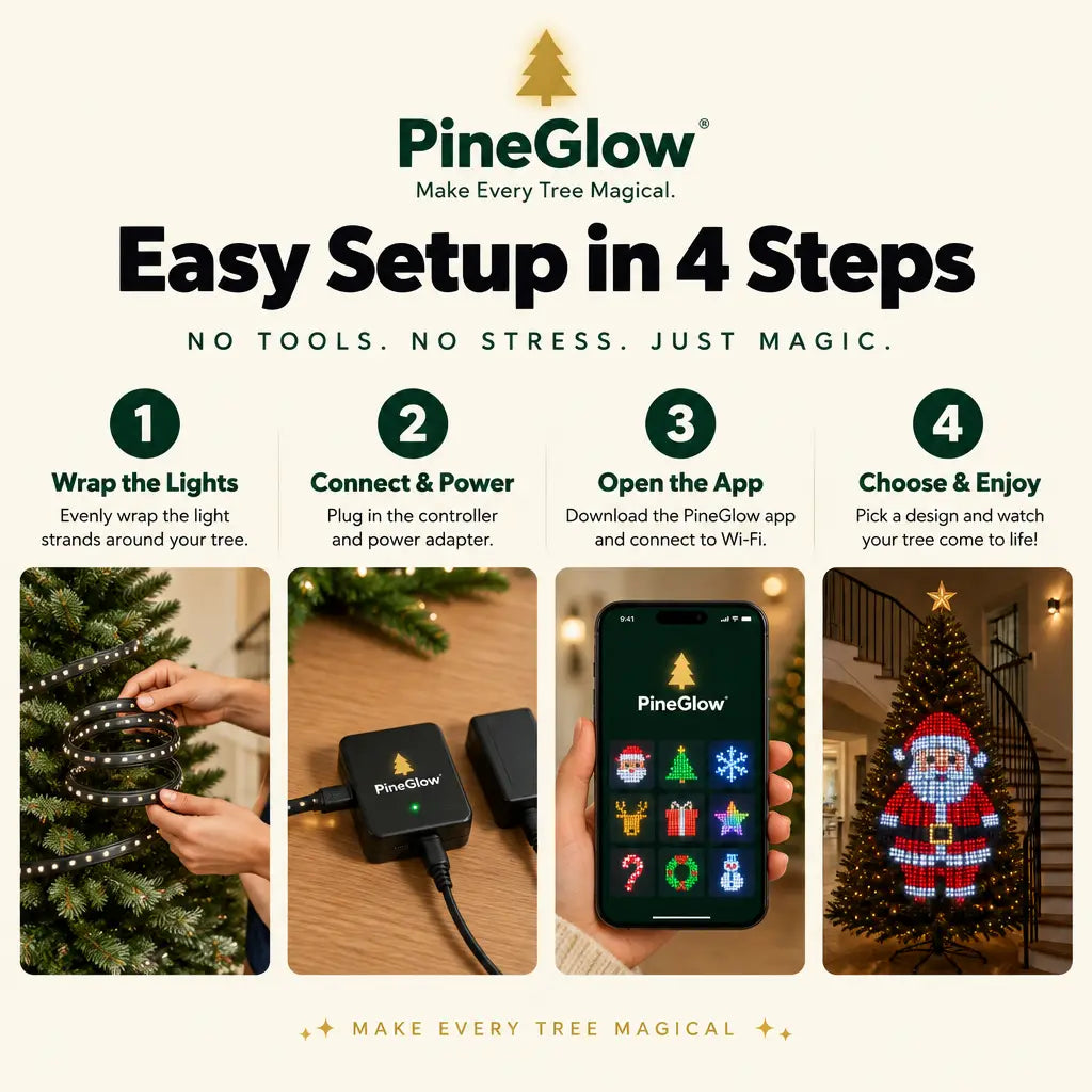 PineGlow Smart Christmas Tree Lights